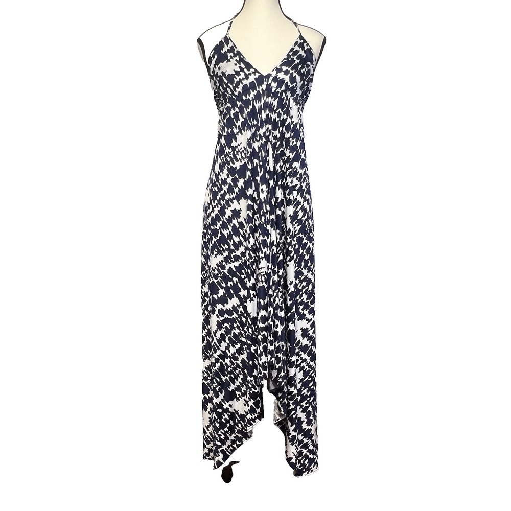T-Bags LosAngeles Tassels Braided Halter Maxi Beach Dress Size XS‎ V neck